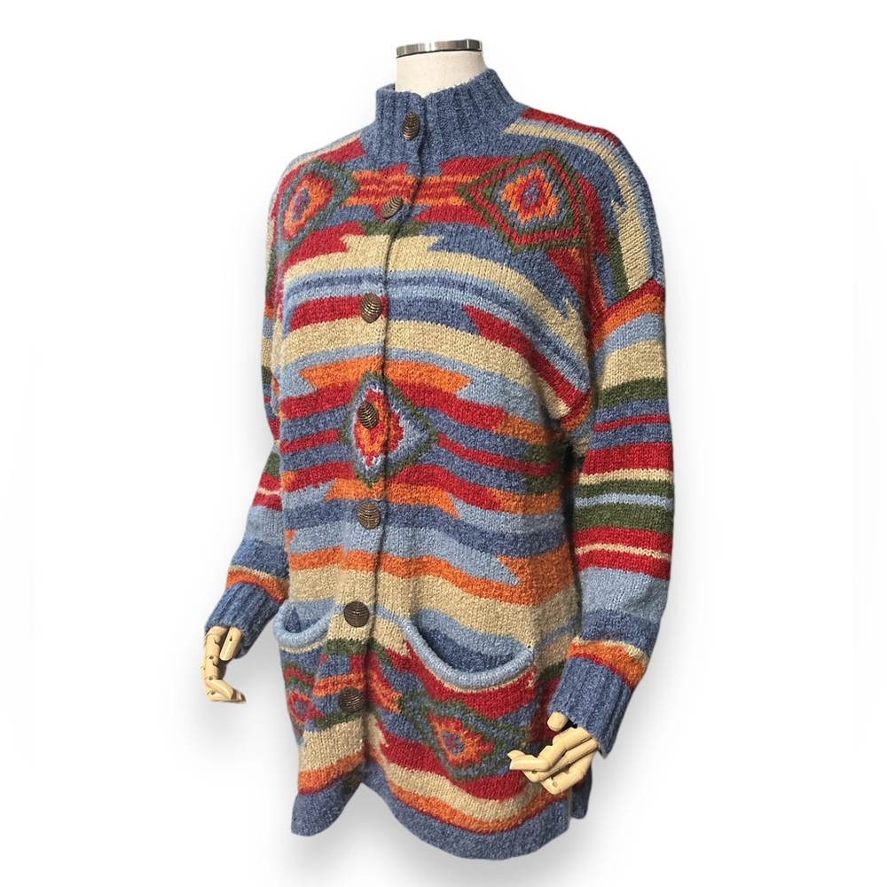 DESIGN OPTIONS by Philip & Jane Gordon Southwestern Sweater Cardigan Jac…